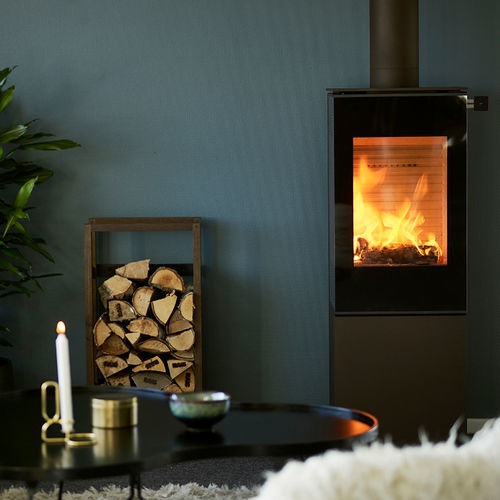 Печь-камин на дровах - NEXO 120 - Attika Feuer AG - 5 кВ...10 кВ / напольная / с 3 поверхностями
