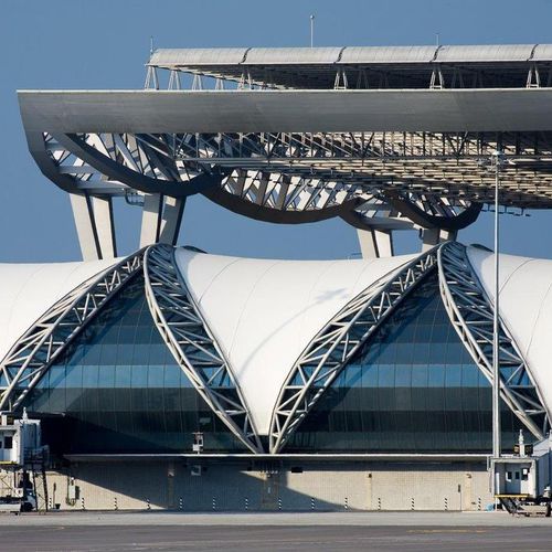 Архитектурная мембрана из ткани - SUVARNABHUMI AIRPORT BANGKOK  - Hightex - стекловолокно / из стекловолокна / из ПТФЭ