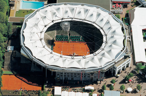 Архитектурная мембрана из полиэстера - ROTHENBAUM - Hightex - из ПВХ / для выдвижной натяжной конструкции / для крыш