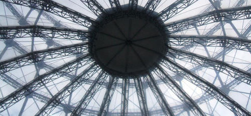 Натяжная конструкция на металлическом каркасе - GASOMETER BERLIN - Hightex - куполообразная / для покрытий / с мембраной из ЭТФЭ