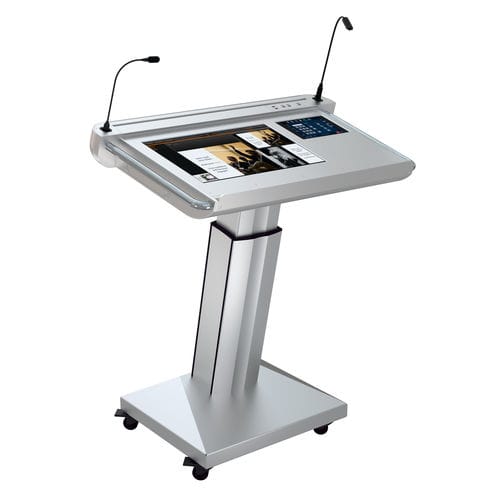 Пюпитр для конференций - ILS SYNERGY QT - Intelligent Lectern Systems - с регулируемой высотой / с персонализированным логотипом / обработанный