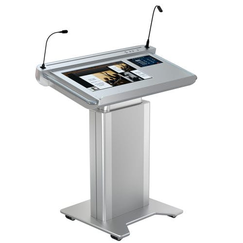 Пюпитр для конференций - ILS SYNERGY QW - Intelligent Lectern Systems - с регулируемой высотой / с персонализированным логотипом / обработанный