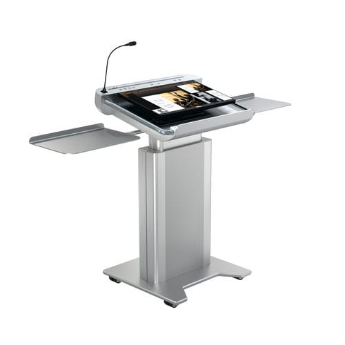 Пюпитр для конференций - ILS SYNERGY SW - Intelligent Lectern Systems - с регулируемой высотой / с персонализированным логотипом / обработанный