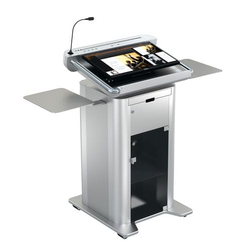 Пюпитр для конференций - ILS SYNERGY SC - Intelligent Lectern Systems - с персонализированным логотипом / обработанный / вертикальное положение
