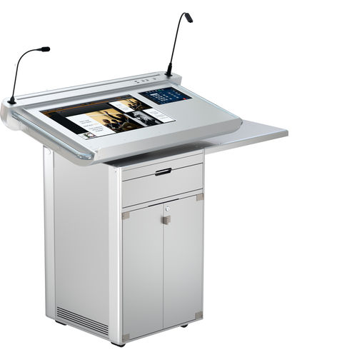 Пюпитр для конференций - ILS SYNERGY QK - Intelligent Lectern Systems - с регулируемой высотой / с персонализированным логотипом / обработанный