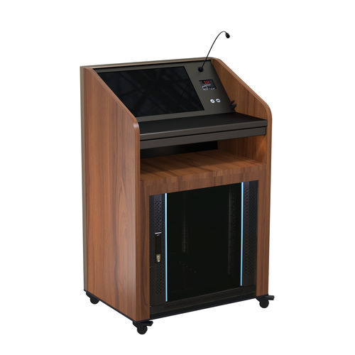 Пюпитр для конференций - Speakerscorner 32W - Intelligent Lectern Systems - на роликах / обработанный / с персонализированным логотипом