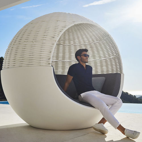 Полудиван для наружного применения - MOON - VONDOM - современный / из ткани / из полиэтилена