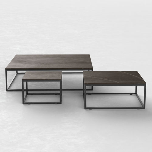 Современный журнальный столик - PIXEL - VONDOM - из ламината высокого давления / из Dekton® / с основанием из лакированного алюминия
