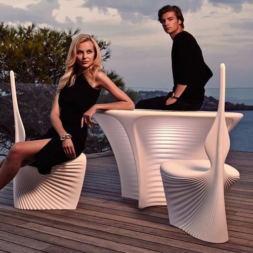 Стул для сада органический дизайн - BIOPHILIA   - VONDOM - для наружного применения / из вращательно формованного полиэтилена / с основанием из полиэтилена