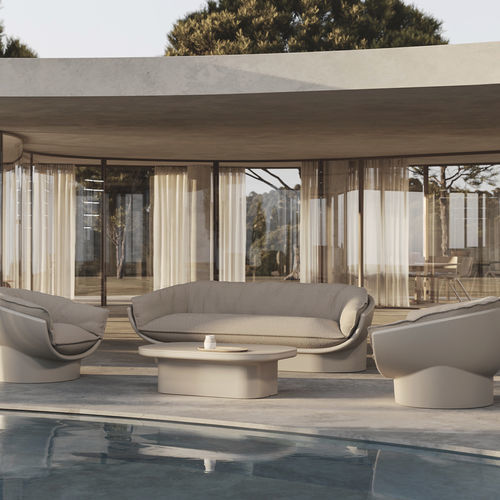 Современный диван - Luna  - VONDOM - для наружного применения / из ткани / из кожи