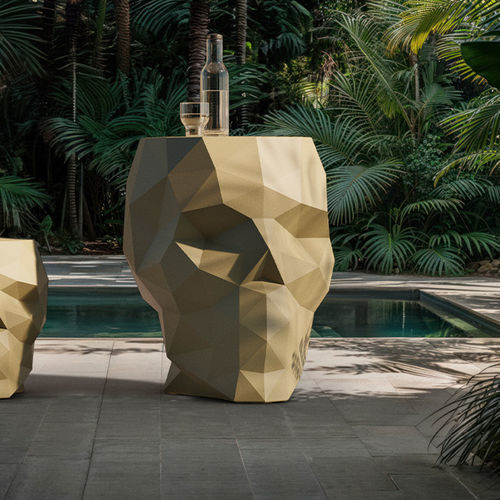Стол уникальный дизайн - Skull  - VONDOM - из полиэтилена / с основанием из полиэтилена / круглый