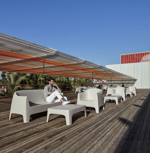 Современный журнальный столик - SOLID - VONDOM - из полипропилена / с основанием из полипропилена / прямоугольный