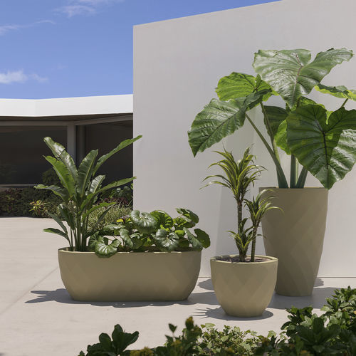 Кадка для садовых растений из полиэтилена - VASES - VONDOM - овальная / 100% перерабатываемая / с подсветкой