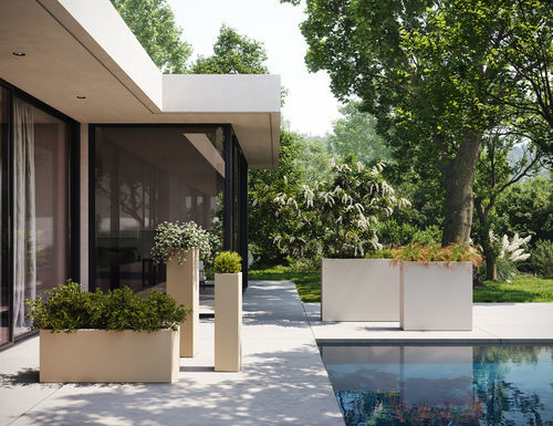 Кадка для садовых растений из полиэтилена - WALL  - VONDOM - прямоугольная / с подсветкой / современная