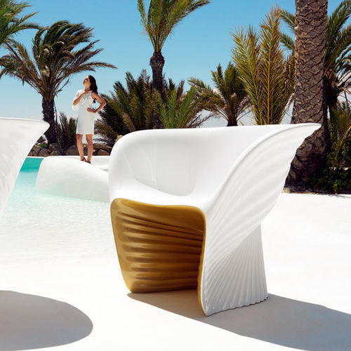 Кресло органический дизайн - BIOPHILIA   - VONDOM - из полиэтилена / из вращательно формованного полиэтилена / серое