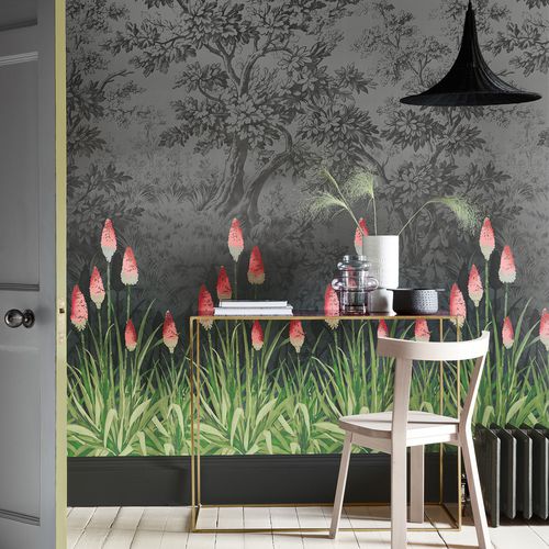 Классический обои - UPPER BROOK STREET - The Little Greene - природный мотив / имитация обоев / серый