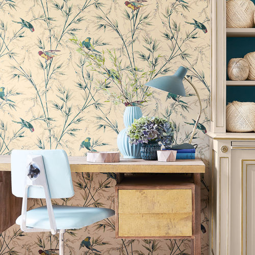 Классический обои - GREAT ORMOND ST. - The Little Greene - природный мотив / имитация обоев / серый