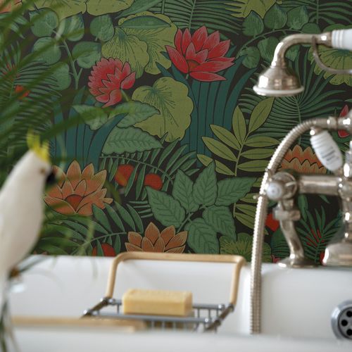 Классический обои - REVERIE - The Little Greene - в цветочек / имитация обоев / синий