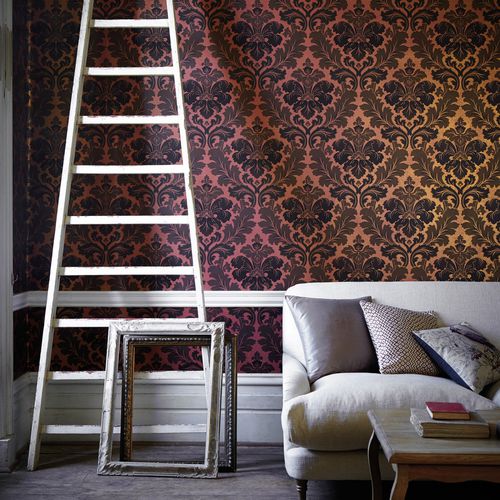 Классический обои - BONAPARTE - The Little Greene - мотив барокко / дамасский / имитация ткани