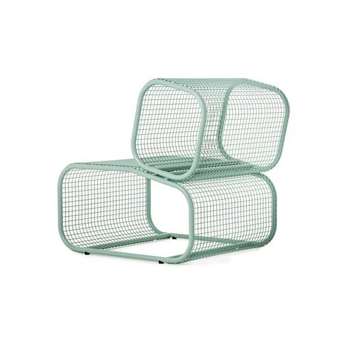 Современное кресло - Cushy - NOLA INDUSTRIER - из стали, покрытой порошком / из стали, покрытой порошком / синее