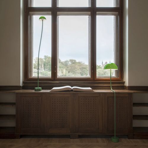 Напольная лампа - CURVE FLOOR GLASS - ZERO - напольная / из акрила / из металла