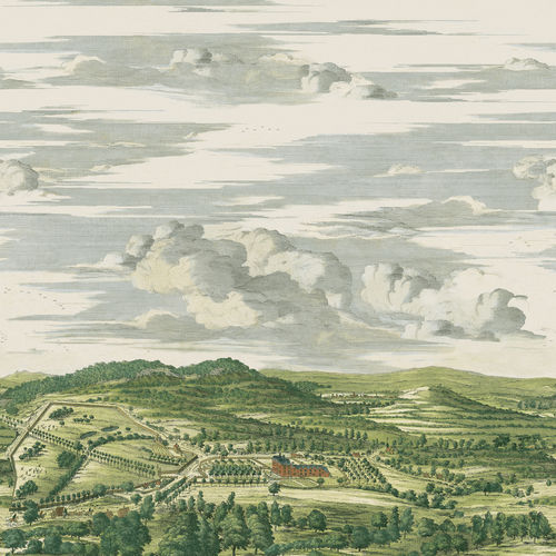 Настенная декоративная панель - WHITCOMBE PARK MURAL - Thibaut - из бумаги / многоцветная / для бытового использования