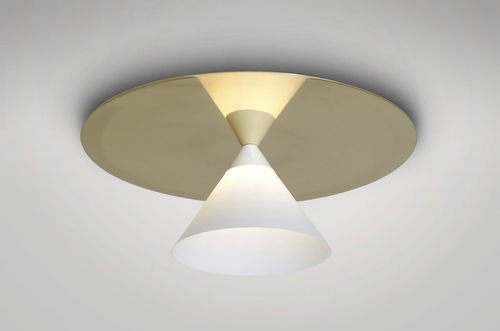 Современный потолочный светильник - PLATE & CONE - Atelier Areti - из стекла / из полированной латуни / LED