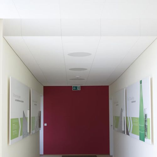 Подвесной потолок из стекловаты - FOCUS™ FIXIFORM DS - Saint-Gobain Ecophon - из плит / для офиса / для интерьера