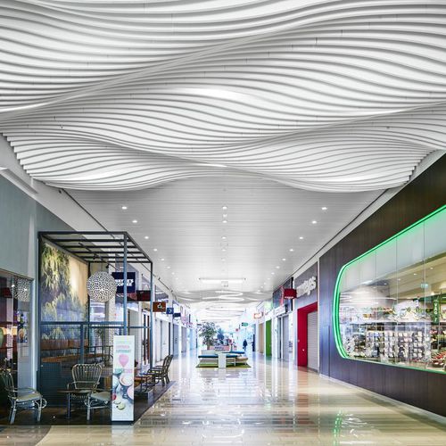 Акустический баффл из минеральной ваты - SOLO™ WAVE - Saint-Gobain Ecophon - потолочный / прямоугольный / декоративный