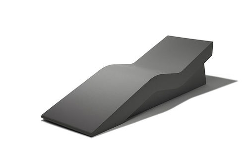 Современный шезлонг - DAY BED - Feek - из полорона высокой плотности / серый