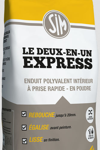 Штукатурка для сглаживания - SIM LE 2 EN 1 EXPRESS - B.E.M.R - для шпаклевки / для затирки / для интерьера