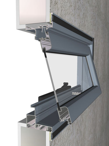 Окно из алюминия - FACE FIX - Wintec Aluminium Windows & Doors Australia Pty Ltd - откидное / с двойным остеклением / акустическое