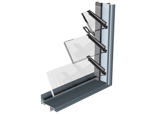Окно из дерева - Wintec Aluminium Windows & Doors Australia Pty Ltd - из алюминия / с пластинами