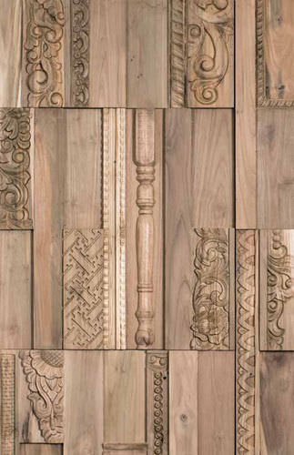 Настенная декоративная панель - PX TEAK RECLAIMED NATURAL BROWN COVERING - Oscar Ono | Wood Manufacture - из дерева / из цельной древесины / текстурированная