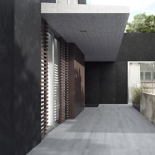 Плитка из керамогранита - TECHLAM® : SLATE EBONY - Levantina - полированная / текстурированная / для интерьера