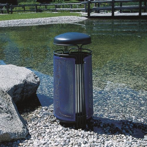 Общественный мусорный контейнер - AMBIENTE - Euroform K. Winkler GmbH - напольный / из стали / из дерева