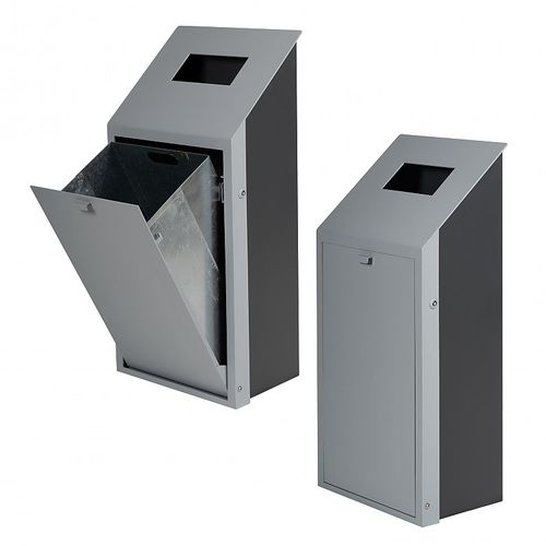 Общественный мусорный контейнер - CUBE - Euroform K. Winkler GmbH - из гальванизированной стали / с откидной крышкой / для наружного применения