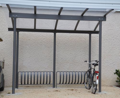 Навес для велосипедов крыша из поликарбоната - COMBI BIKE - Euroform K. Winkler GmbH - из гальванизированной стали / для общественных мест / для городских зон