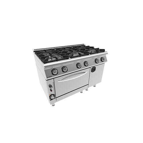 Газовая кухонная плита - 7KG 33 - INOKSAN - 6 конфорок / 1 духовка / из нержавеющей стали