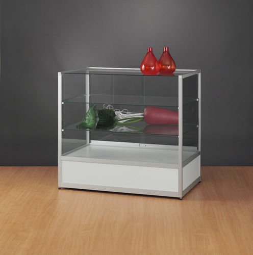 Современный стеклянный шкаф - MTC951 1000 WITH PLINTH - SDB Vitrinebouw BV - из стекла / из дерева / из анодированного алюминия