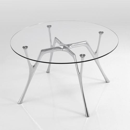Современный стол - PEGASO GLASS - Caimi Brevetti SpA - из закаленного стекла / с основанием из алюминия / прямоугольный