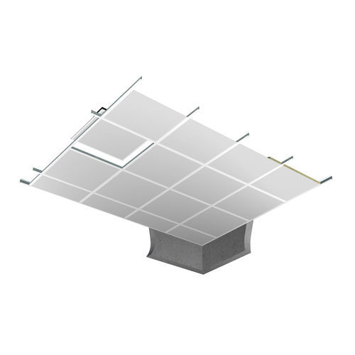 Подвесной потолок из алюминия - H0 - Plafometal - из гальванизированной стали / из плит / для офиса