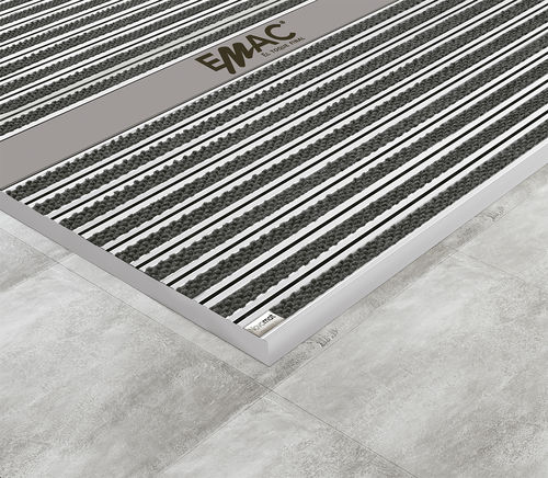 Входной мат для профессионального использования - NOVOMAT® CUSTOM PLATE - EMAC - из нержавеющей стали / с защитой от загрязнений