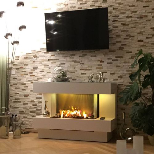 Электрический камин - CONCEPT 4EL130 - Kamin-Design GmbH & Co KG Ingolstadt - встраиваемый / с 3 поверхностями / с закрытой топкой