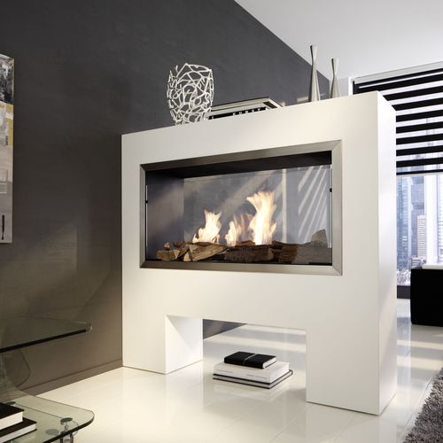 Электрический камин - RAUMTEILER TKG-EL - Kamin-Design GmbH & Co KG Ingolstadt - отдельностоящий / двусторонний / с открытой топкой