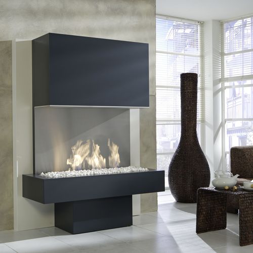 Электрический камин - MILANO - Kamin-Design GmbH & Co KG Ingolstadt - напольный / с 3 поверхностями / с открытой топкой