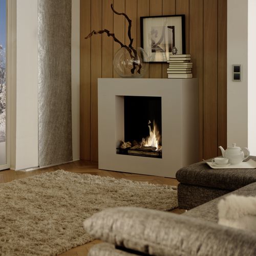 Электрический камин - ALPHA-LINEA - CAS400 - Kamin-Design GmbH & Co KG Ingolstadt - напольный / Односторонний / с открытой топкой