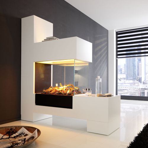 Электрический камин - ASPECT SPLAN 21 EL - Kamin-Design GmbH & Co KG Ingolstadt - встраиваемый / с 3 поверхностями / с закрытой топкой