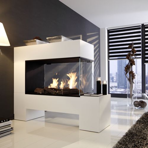 Электрический камин - ASPECT SPLAN 21 - Kamin-Design GmbH & Co KG Ingolstadt - напольный / с 3 поверхностями / с открытой топкой