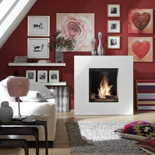 Электрический камин - QUADRO - Kamin-Design GmbH & Co KG Ingolstadt - напольный / Односторонний / с открытой топкой